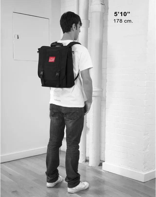Alt view image 3 of 5 - Manhattan Portage Commuter Laptop Backpack 17 inches, 17 inches Laptop Bag with Three-Way Carry. 17-Inch Laptop Backpack for Men & Women, Olive.