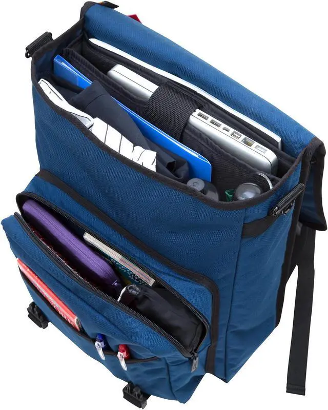 Alt view image 6 of 7 - Manhattan Portage Commuter Laptop Backpack 17 inches, 17 inches Laptop Bag with Three-Way Carry. 17-Inch Laptop Backpack for Men & Women, Navy
