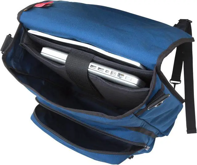 Alt view image 5 of 7 - Manhattan Portage Commuter Laptop Backpack 17 inches, 17 inches Laptop Bag with Three-Way Carry. 17-Inch Laptop Backpack for Men & Women, Navy
