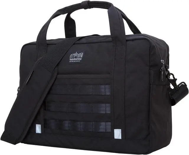 Alt view image 2 of 7 - Manhattan Portage Yorkville Laptop Briefcase, 15"-17" Laptop Briefcase bag with Adjustable Strap, Laptop Briefcase Bag, 17" Laptop Briefcase, Laptop Messenger Briefcase, Black