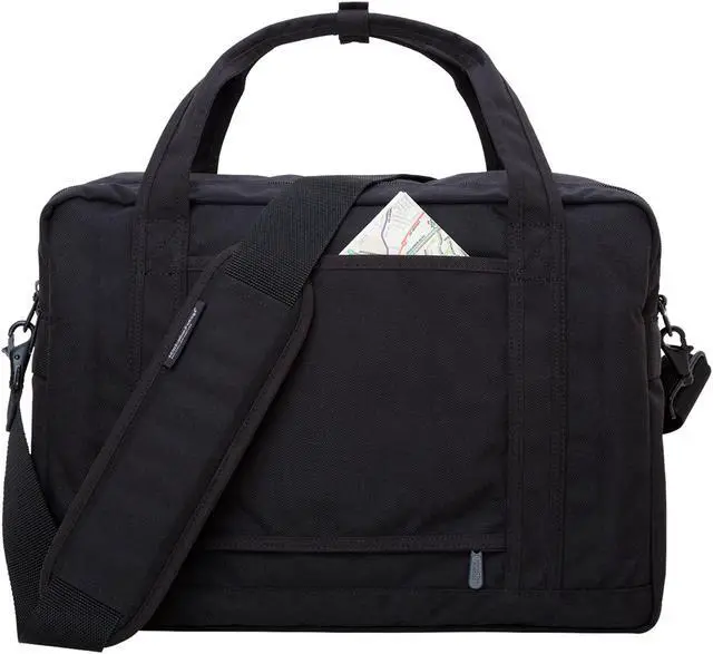 Alt view image 4 of 7 - Manhattan Portage Yorkville Laptop Briefcase, 15"-17" Laptop Briefcase bag with Adjustable Strap, Laptop Briefcase Bag, 17" Laptop Briefcase, Laptop Messenger Briefcase, Black