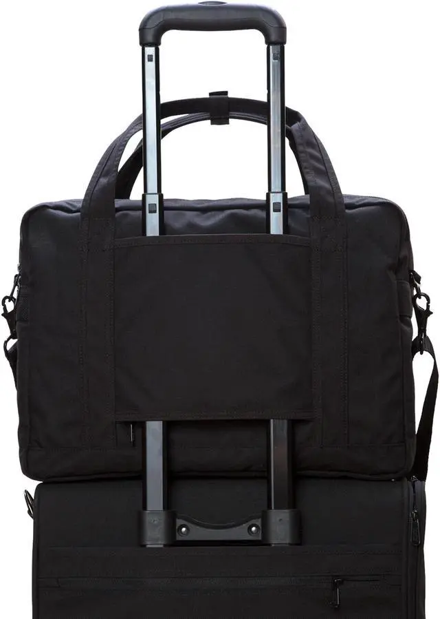 Alt view image 7 of 7 - Manhattan Portage Yorkville Laptop Briefcase, 15"-17" Laptop Briefcase bag with Adjustable Strap, Laptop Briefcase Bag, 17" Laptop Briefcase, Laptop Messenger Briefcase, Black