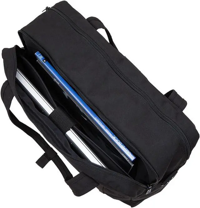 Alt view image 5 of 7 - Manhattan Portage Yorkville Laptop Briefcase, 15"-17" Laptop Briefcase bag with Adjustable Strap, Laptop Briefcase Bag, 17" Laptop Briefcase, Laptop Messenger Briefcase, Black