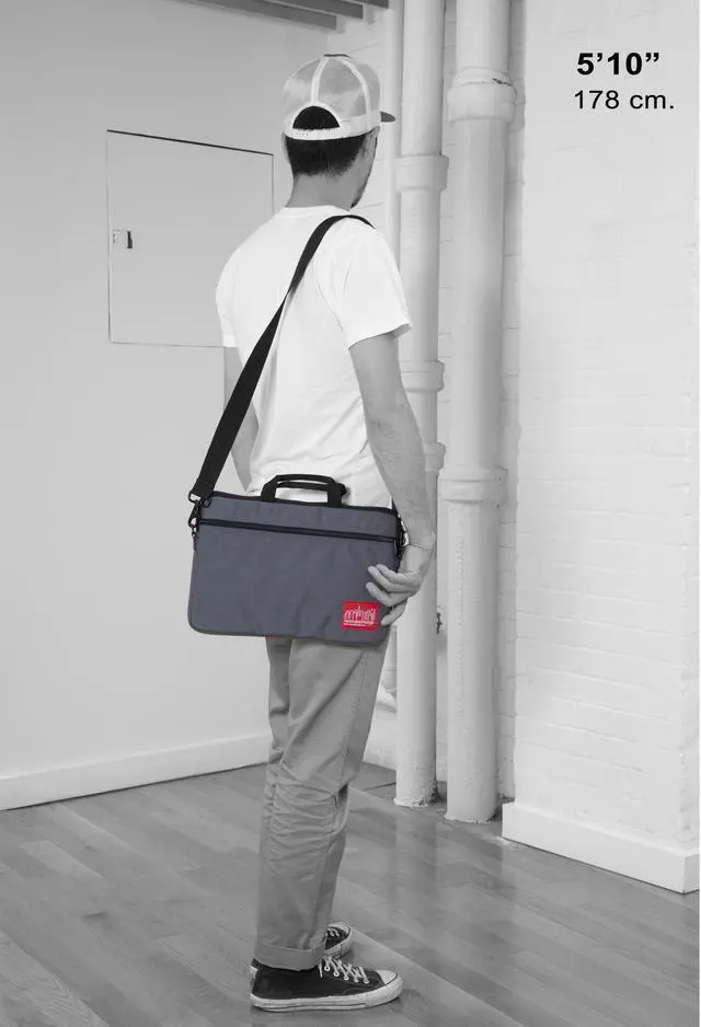 Alt view image 4 of 4 - Manhattan Portage Convertible Laptop Bag, 13 inch Laptop Sleeve, 13" Laptop Protective Case, Convertible Laptop Bag 13 Inch, Black