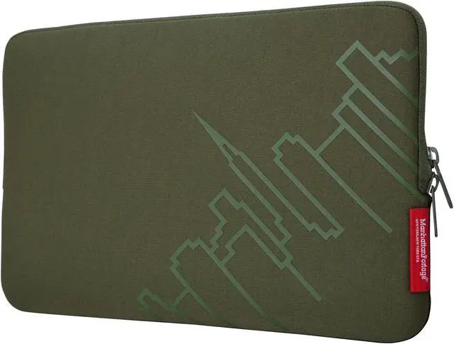 Main image of Manhattan Portage Iconic Skyline 15 Inch Laptop Sleeve, 15" Laptop Sleeve, 15 Inches Laptop Protective Case with YKK Zippers, 15 Inch Laptop Case, Olive