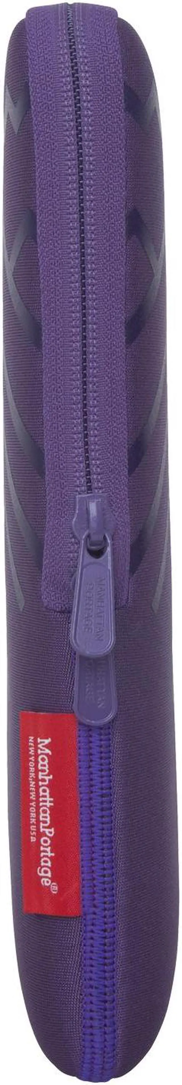 Alt view image 6 of 6 - Manhattan Portage 15 Inches Laptop Sleeve, 15" Laptop Sleeve with Skyline Print, 15 Inches Laptop Protective Case with YKK Zippers, 15 Inches Laptop Case, Purple.