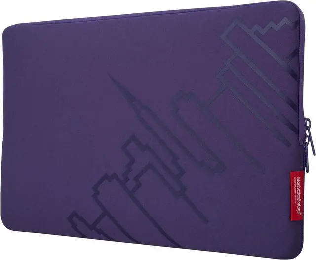 Alt view image 2 of 6 - Manhattan Portage 15 Inches Laptop Sleeve, 15" Laptop Sleeve with Skyline Print, 15 Inches Laptop Protective Case with YKK Zippers, 15 Inches Laptop Case, Purple.