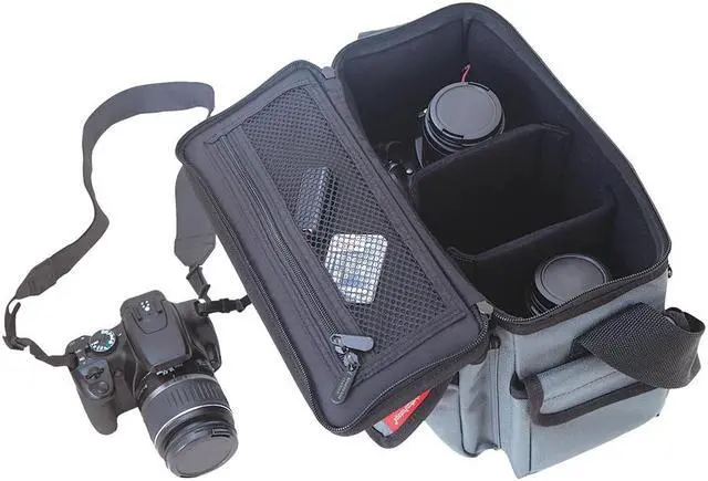 Alt view image 7 of 7 - Manhattan Portage Shutterbug Camera Bag, Camera Bag for DSLR, SLR with Soft Padded Interior, Camera Bag for Photographers, Grey.
