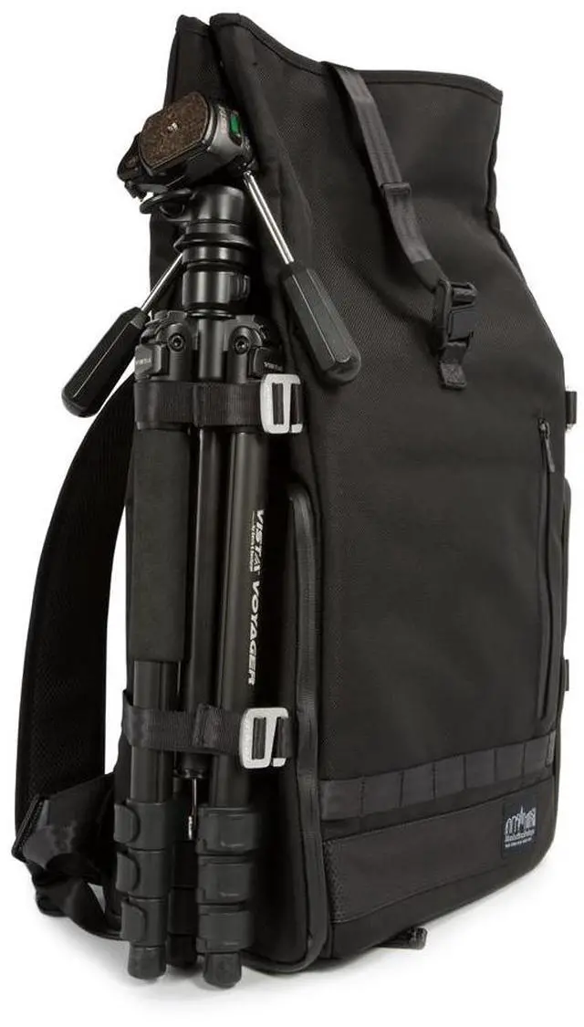 Alt view image 5 of 7 - Manhattan Portage Focus Camera Bag, Camera Backpack with Roll Top Design, Camera Bag with Removable 15" Laptop Sleeve, Black