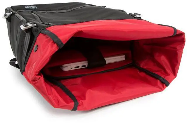 Alt view image 7 of 7 - Manhattan Portage Focus Camera Bag, Camera Backpack with Roll Top Design, Camera Bag with Removable 15" Laptop Sleeve, Black