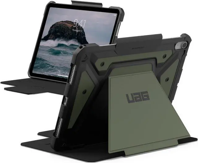 Main image of URBAN ARMOR GEAR UAG Designed for iPad Air 11" Case (6th/7th Gen 2024-2025) M3 A3266 A3267 - Rugged Auto Sleep/Wake Folio Cover with Pencil Holder & Multi-Angle Adjustable Stand, Metropolis SE Olive