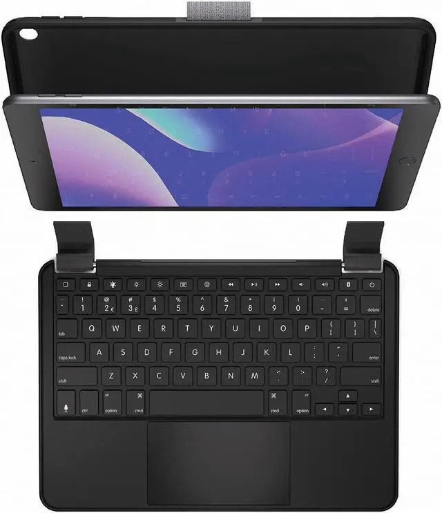 Main image of Brydge 10.2 MAX+, Wireless iPad Keyboard Case with Trackpad for iPad 9th, 8th & 7th Generation, Multi-Touch, MIL-STD-810G 4-Foot Drop Protection, Durable Polycarbonate/Rubber