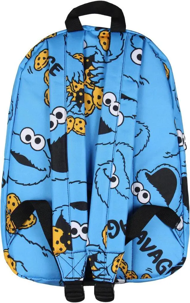 Alt view image 4 of 4 - Bioworld Sesame Street Backpack Cookie Monster Savage Laptop School Travel Backpack