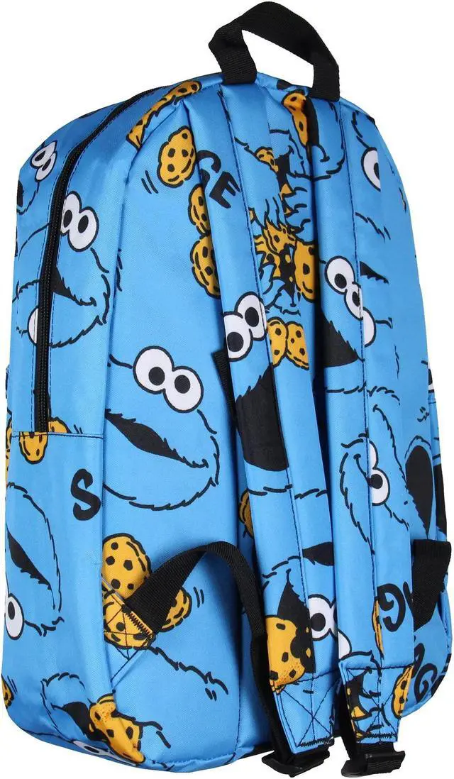 Alt view image 3 of 4 - Bioworld Sesame Street Backpack Cookie Monster Savage Laptop School Travel Backpack