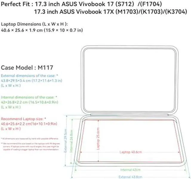 Pc Portable Gaming Housse Rigide Smatree Pour ASUS Vivobook 17