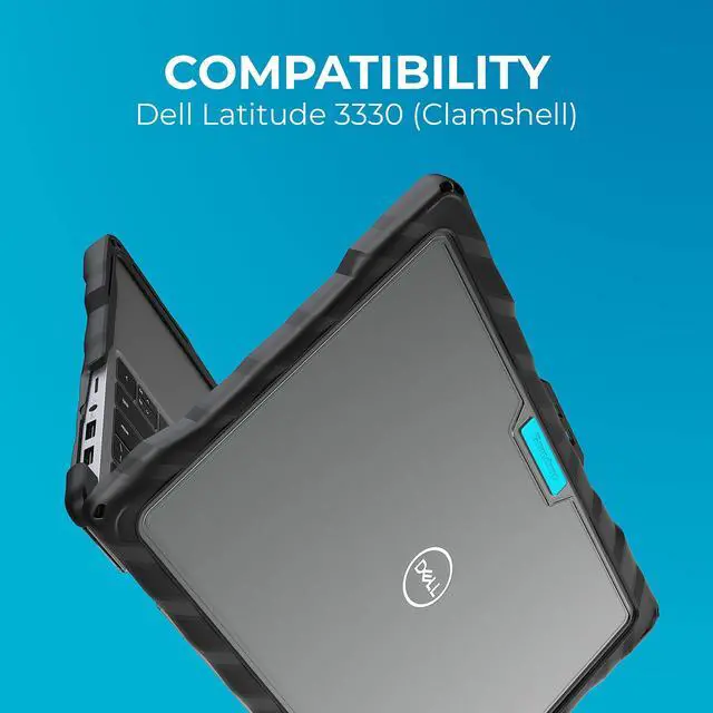 Alt view image 2 of 5 - Gumdrop DropTech Laptop Case Fits Dell Latitude 3330 (Clamshell) Designed for Kids, K-12 Students, Teachers, and Classrooms  Durable, Rugged, Shockproof Bumpers for Reliable Device Protection  Black