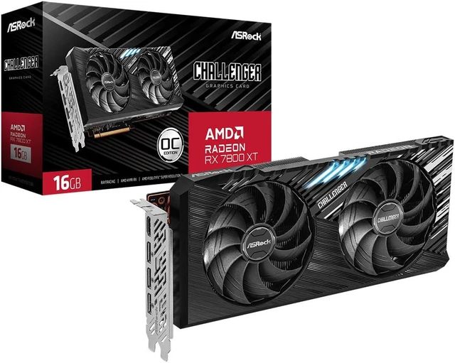 Main image of ASRock Challenger Radeon RX 7800 XT OC RX7800XT CL 16GO 16GB GDDR6-90-GA4SZZ-00UANF