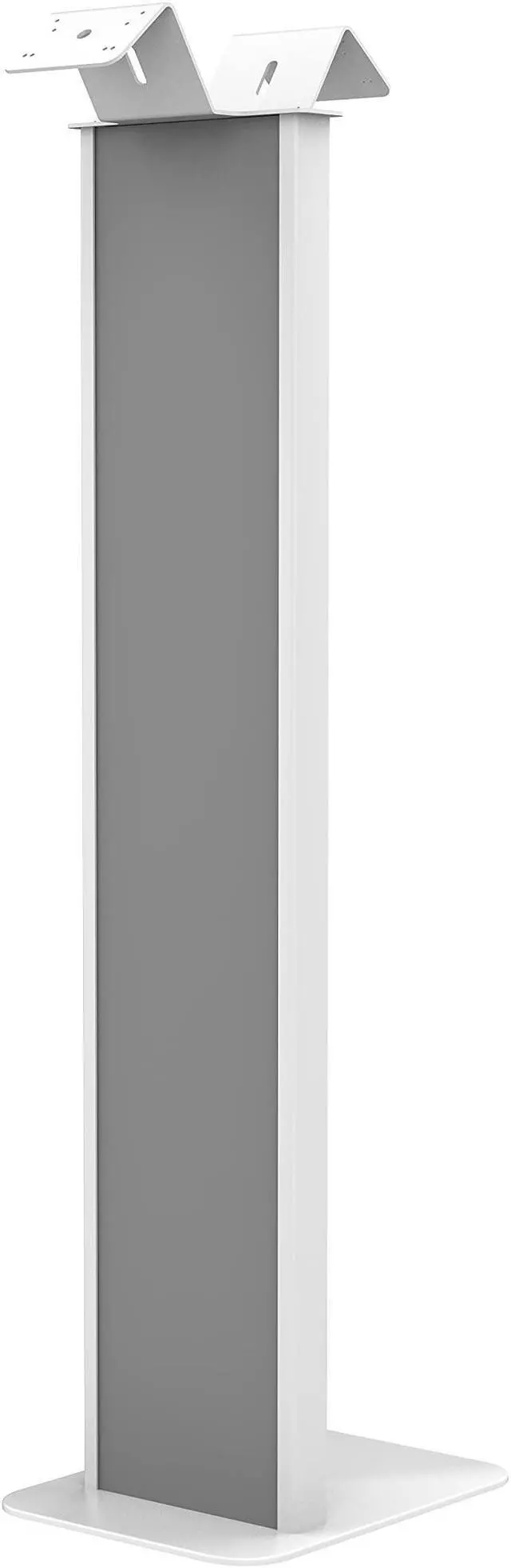 Alt view image 2 of 5 - Floor Stand Kiosk - CTA Premium Floor Stand Kiosk with Graphic Slots and Dual VESA Plates for Kitting - Compatible with CTA's Enclosures & Other VESA-Mount Device Holder (ADD-PARAFWV2) - White