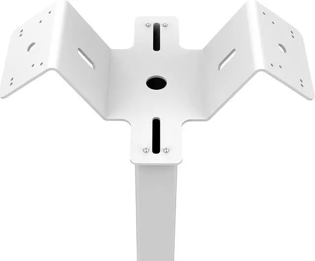 Alt view image 5 of 5 - Floor Stand Kiosk - CTA Premium Floor Stand Kiosk with Graphic Slots and Dual VESA Plates for Kitting - Compatible with CTA's Enclosures & Other VESA-Mount Device Holder (ADD-PARAFWV2) - White