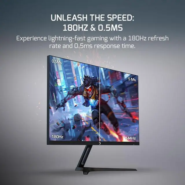 Alt view image 3 of 5 - GAMEPOWER Bull T10 24 Inch 180Hz Gaming Monitor, 1920x1080p FHD, HDR, Adaptive Sync, Frameless Design, 300 Candela, IPS Panel, Blue Light Filter, 0.5ms Response Time, Zero Dead Pixel Warranty