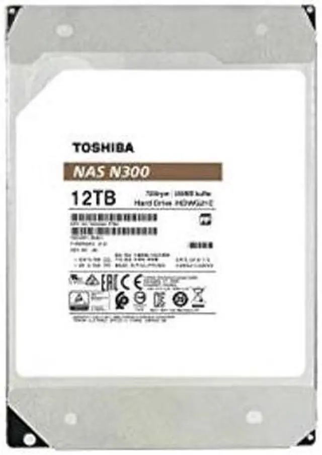 Alt view image 5 of 5 - Toshiba N300 12TB NAS 3.5-Inch Internal Hard Drive - CMR SATA 6 Gb/s 7200 RPM 256 MB Cache - HDWG21CXZSTA