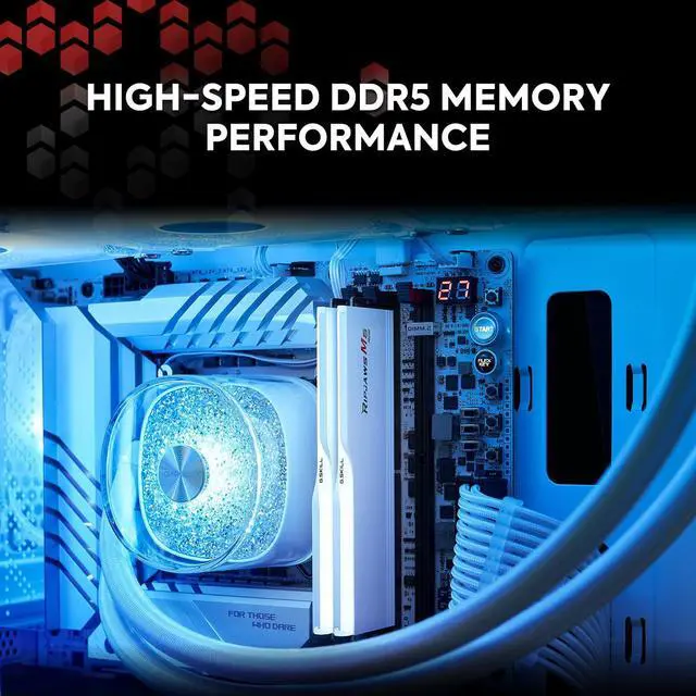 Alt view image 3 of 5 - G.SKILL Ripjaws M5 RGB Series (Intel XMP 3.0) DDR5 RAM 64GB (2x32GB) 6400MT/s CL32-39-39-102 1.40V Desktop Computer Memory UDIMM - Matte White (F5-6400J3239G32GX2-RM5RW)