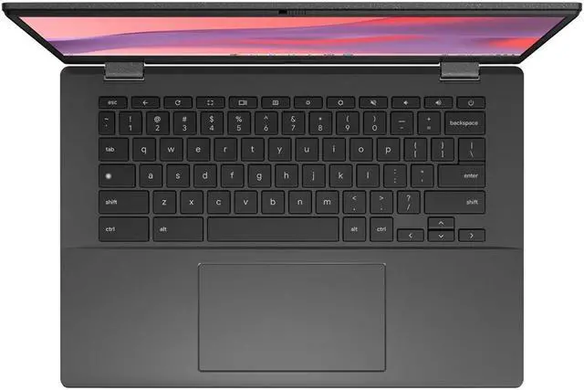 Alt view image 2 of 5 - ASUS Chromebook for Student and Business, 14" HD Anti-Glare Display, MediaTek Kompanio 520, 4GB RAM, 64GB eMMC, Micro SD Card Reader, TB 4, Wi-Fi 6, Webcam, PDG HDMI Cable, Chrome OS, Gravity Gray