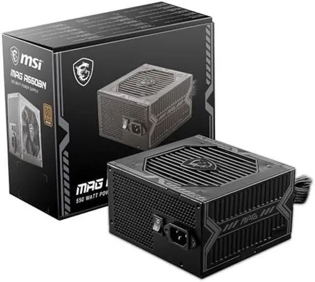 Main image of MSI MAG A550BN Gaming Power Supply - 80 Plus Bronze Certified 550W - Compact Size - ATX PSU