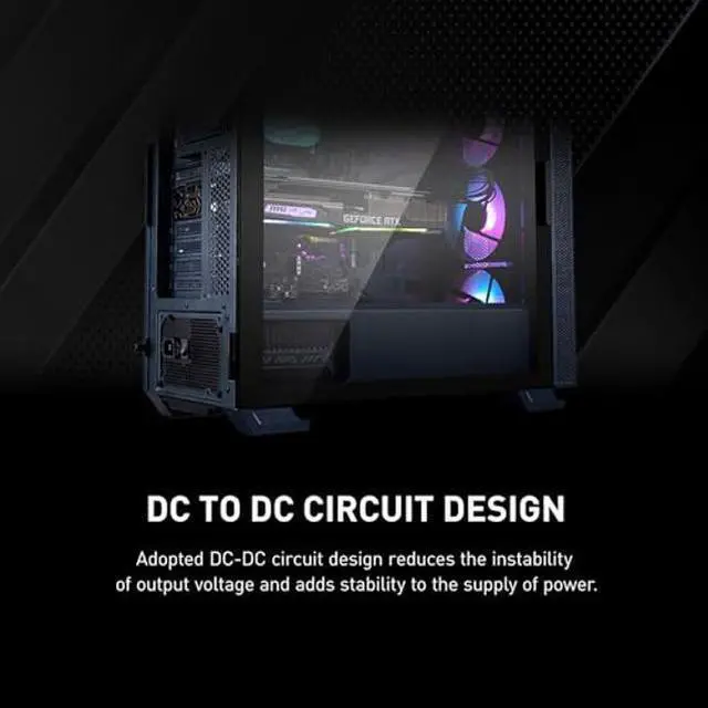 Alt view image 5 of 5 - MSI MAG A550BN Gaming Power Supply - 80 Plus Bronze Certified 550W - Compact Size - ATX PSU