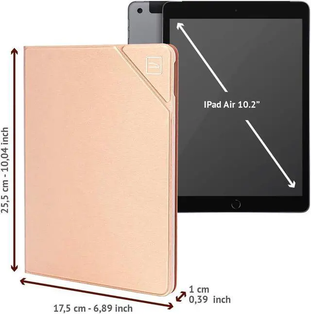 Alt view image 3 of 5 - Tucano Metal case for iPad 10.2 inch (2019/2020, 7/8) Air 10.5 inch, Silver, Gold