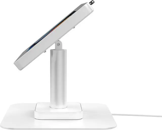 Alt view image 4 of 5 - Tablet Desk Stand  CTA Desk Mount for Tablets with USB Ports for iPad 11th Gen (A16) - Pro 11-inch M4 - Air 11-inch M3- iPad 10th Gen - Galaxy Tab & More Tablets - White (PAD-USBPARAW)