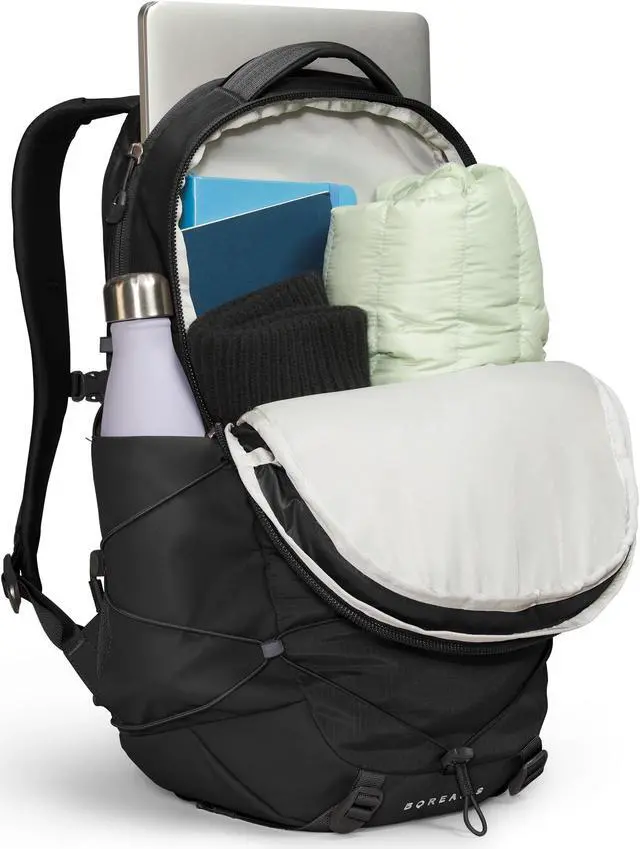 Alt view image 5 of 5 - THE NORTH FACE Women's Borealis Commuter Laptop Backpack | Everyday Travel Bag with 16" Laptop Sleeve, Women-Specific Fit, Reflective Details, TNF Black/TNF White-NPF, One Size