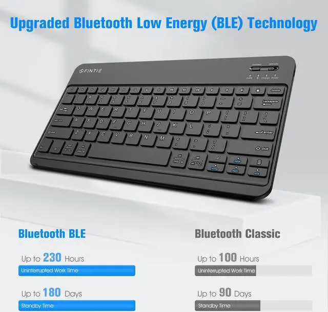 Alt view image 4 of 5 - Fintie Keyboard Case for iPad Air 13-inch (M2) 2024 with Pencil Holder - Soft TPU Back Cover with Magnetically Detachable Bluetooth Keyboard, Black