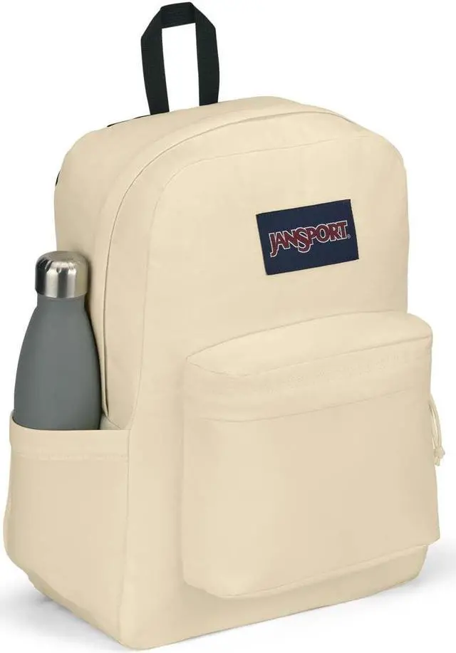 Alt view image 3 of 5 - JanSport SuperBreak Plus Backpack with Padded 15-inch Laptop Sleeve and Integrated Bottle Pocket - Spacious and Durable Daypack for Work and Travel - Coconut