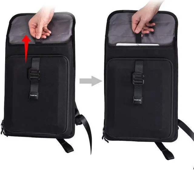 Alt view image 4 of 5 - Smatree Business Laptop Backpack, Travel Slim Laptop Bag for 13.6 inch Macbook Air 2025/2024, 14-16 inch Macbook Pro M3 2024/13inch Surface Pro 8/Acer Aspire 5/HP OMEN 15/Acer Nitro 5 15.6 inch