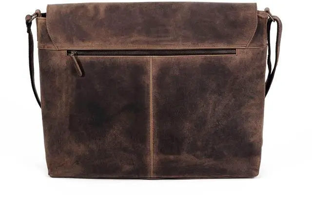 Alt view image 3 of 5 - Leather messenger bag 16 inch satchel laptop bag briefcase for men and women best handmade buffalo leather office computer bag (16 Inches)