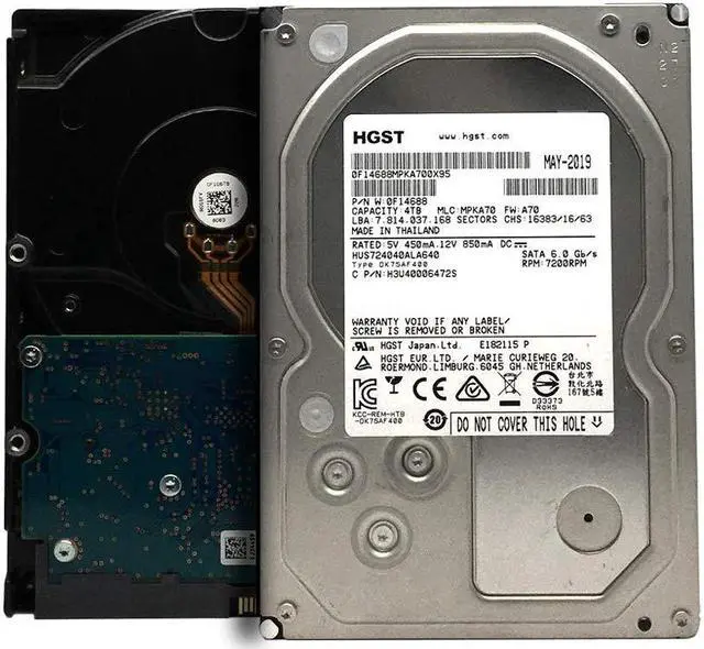 Main image of HGST Ultrastar 7K4000 HUS724040ALA640 (0F14688) 4TB 64MB 7200RPM SATA 6Gb/s 3.5in Internal Enterprise Hard Drive - 5 Year Warranty