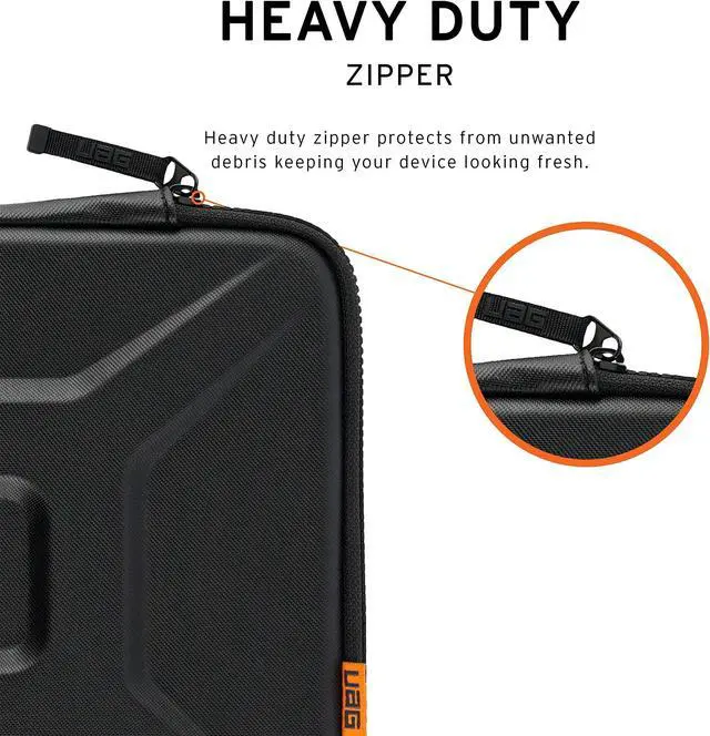 Alt view image 3 of 5 - URBAN ARMOR GEAR UAG Medium Sleeve for 11-13-inch Devices Rugged Tactile Grip Weatherproof Protective Slim Secure Laptop/Tablet Sleeve, Black