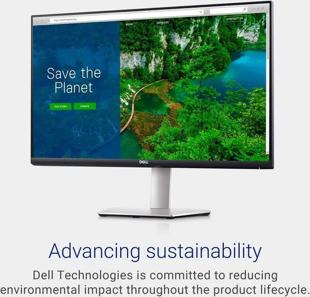 Alt view image 4 of 5 - Dell S2722QC 27-inch 4K USB-C Monitor - UHD (3840 x 2160) Display, 60Hz Refresh Rate, 8MS Grey-to-Grey Response Time (Normal Mode), Built-in Dual 3W Speakers, 1.07 Billion Colors Platinum Silver