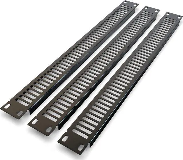 Main image of Rackmount Venting Panel - 1U (3 Pack) Spacer for IT/AV 19 inch Network Server Rack Mount Cabinet Enclosure - Blank Vented Metal Slot Filler - Equipment Cooling Air Circulation (Black) Tupavco TP1732