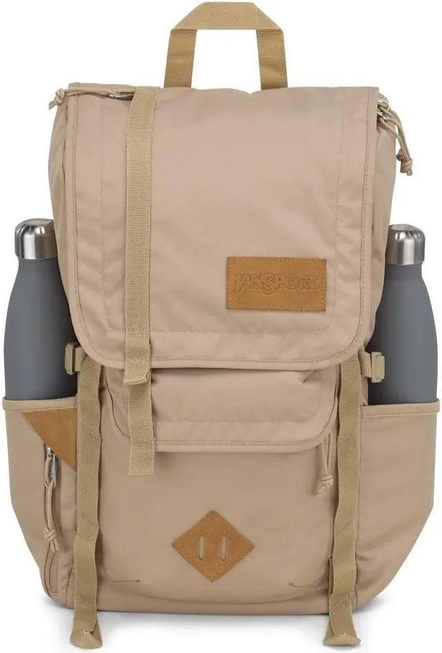 Alt view image 3 of 5 - JanSport Hatchet Backpack  15-inch Padded Laptop Compartment, Dual Water Bottle Pockets, Side Compression Straps, Travertine