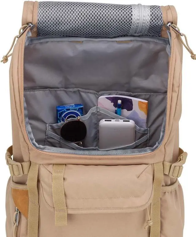 Alt view image 5 of 5 - JanSport Hatchet Backpack  15-inch Padded Laptop Compartment, Dual Water Bottle Pockets, Side Compression Straps, Travertine