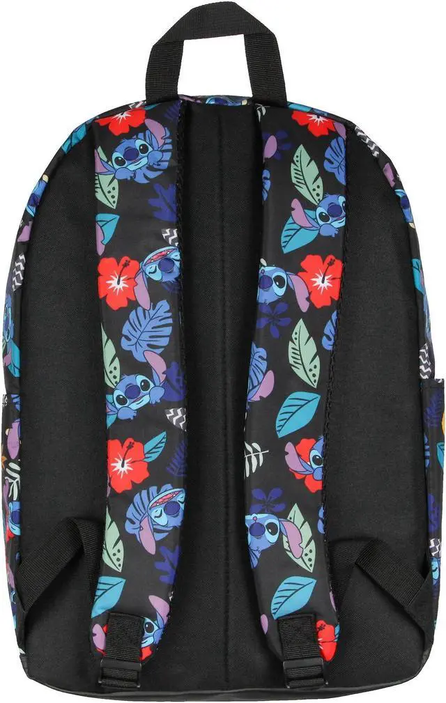 Alt view image 4 of 5 - Disney Lilo & Stitch Tropical Leaves Pineapple 17" Travel Laptop Backpack
