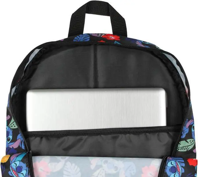 Alt view image 5 of 5 - Disney Lilo & Stitch Tropical Leaves Pineapple 17" Travel Laptop Backpack