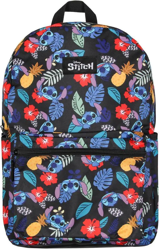 Alt view image 2 of 5 - Disney Lilo & Stitch Tropical Leaves Pineapple 17" Travel Laptop Backpack