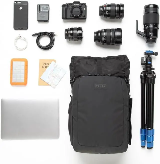Alt view image 2 of 5 - Tenba Backpack V2, Black/Black Camo, 14 Long