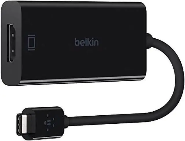 Main image of Belkin USB-C to HDMI Adapter, Chromebook Certified - 4K @ 60Hz Video Output, HDMI to USB-C Converter, USB Type-C to HDMI Adapter for MacBook, iPad Pro, and Other USB-C Devices - Black