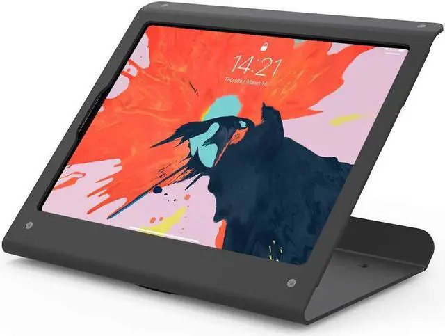 Main image of Beelta Tablet Stand Compatible with iPad Pro 12.9" Gen 3 4 5 6, Air 13" with Swivel Base, All Metal Anti Theft Tablet Holder for POS Kiosk