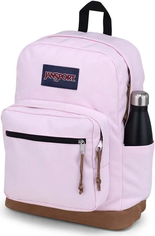 Alt view image 4 of 5 - JanSport Right Pack Backpack - Durable Daypack with Padded 15" Laptop Sleeve, Spacious Main Compartment & Integrated Water Bottle Pocket - Pink Ice