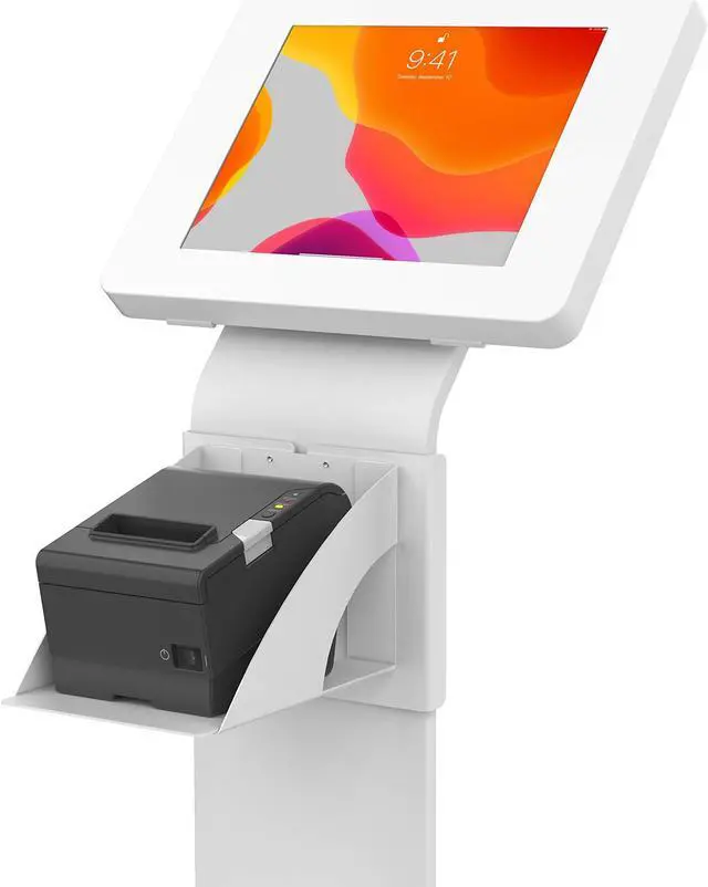 Alt view image 2 of 5 - CTA Digital ADD-PARAPRTWB Printer Shelf Add-on for PAD-PARAF with Mounting Bracket (White)